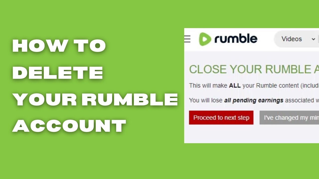 How To Delete Your Rumble Channel & Rumble Account YouTube