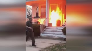 Family Thanks UPS Driver Who Rescued Them From House Fire