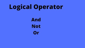 logical operator in sql | AND operator | OR operator | Not operator
