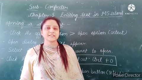 Class 4// Editing text in MS Word 2007// Opening a document and answer in one word.