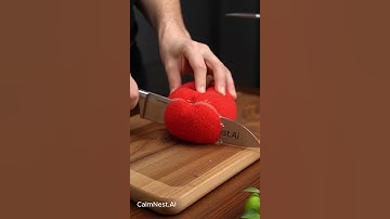🍎 "CRISPY SOUND! ASMR Cutting Apple from Doll — Super Satisfying 🍏