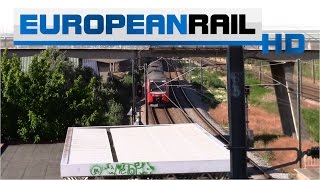 Comboios de Portugal CP Lisboa 3500 EMU 3525 departs Santa Iria Station