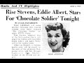 "SYMPATHY" from "THE CHOCOLATE SOLDIER" EDDIE ALBERT AND RISE STEVENS (1955 NBC TV) MAX LIEBMAN