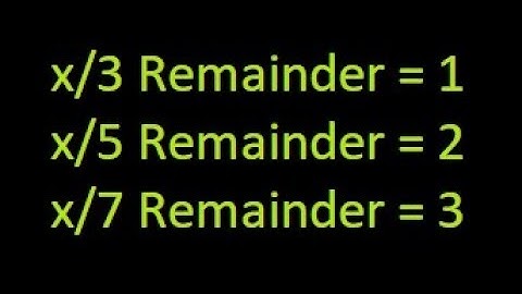 LCM problem where remainder is not same and difference of remainder and divisor is also not same