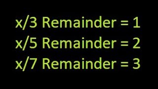 LCM problem where remainder is not same and difference of remainder and divisor is also not same