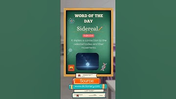 Word of the Day #31august #sidereal #education #khansir #english #astrology #upsc #englishspeaking