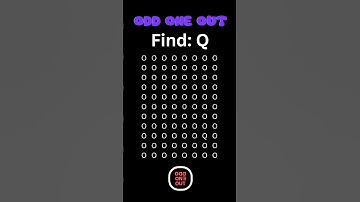 Can you find "Q"? Find the ODD One Out - Numbers Letters | Brain game