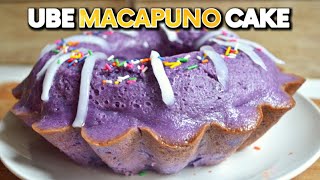 UBE MACAPUNO CAKE! | NO OVEN + NO MIXER | Precy Meteor