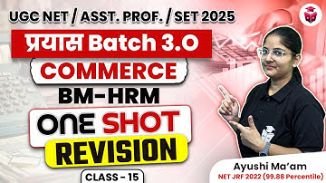 UGC NET/SET/AP Commerce 100 Important Topics & MCQs Questions | UGC NET Commerce Unit 6 BM-HRM