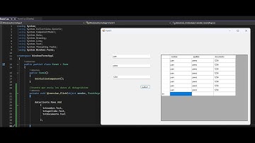 como insertar datos en un DataGridView en c#