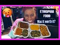 Eating Ethiopian food for the first time ! Veggie Combo ! MUKBANG 🍽