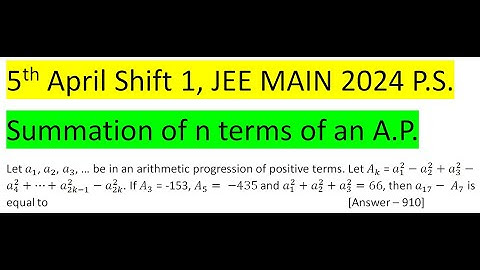 Let a_1, a_2, a_3, … be in an arithmetic progression of positive terms. Let A_k  = a_1^2-a_2^2+a_3^2