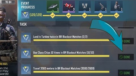 Call Of Duty Mobile Use Class Chips 10 times in BR Blackout Matches Task Complete