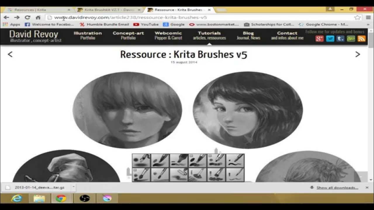 Krita Tutorial Installing New Brushes YouTube