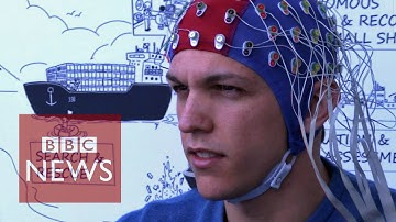 Brain-controlled drone shown off - BBC News