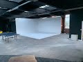 Building a CYC Cyclorama Wall Green Screen in standard materials @ Isaac Who studio -Huddersfield UK