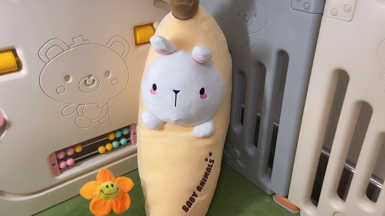 Toy Cushion Pillow Banana Transfiguration Rabbit - YouTube