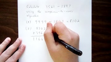 Comparison-to-nines subtraction algorithm example