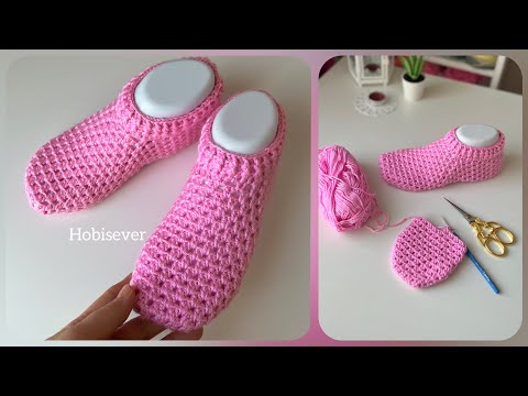 Easy Quick Crochet Booties Pattern for Beginners / Crochet Slippers, Shoes for Women