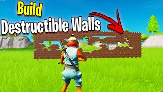 How To Build Destructible Walls in Fortnite! (Fortnite Creative Tutorial)