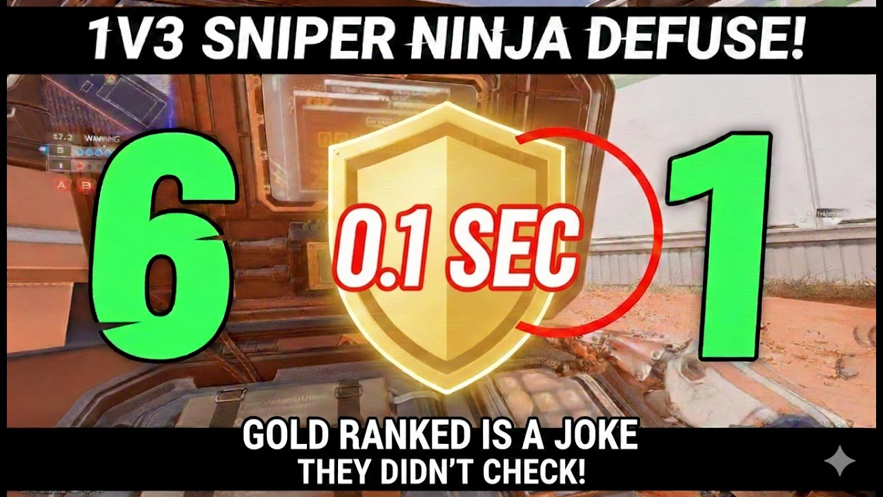 1v3 SNIPER CLUTCH NINJA DEFUSE Ranked Play Bo7🤫 #cod #callofduty # ...