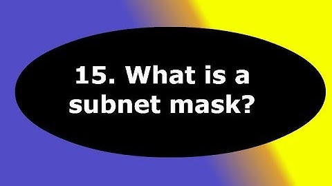 Tech Support Courses What is a subnet mask?