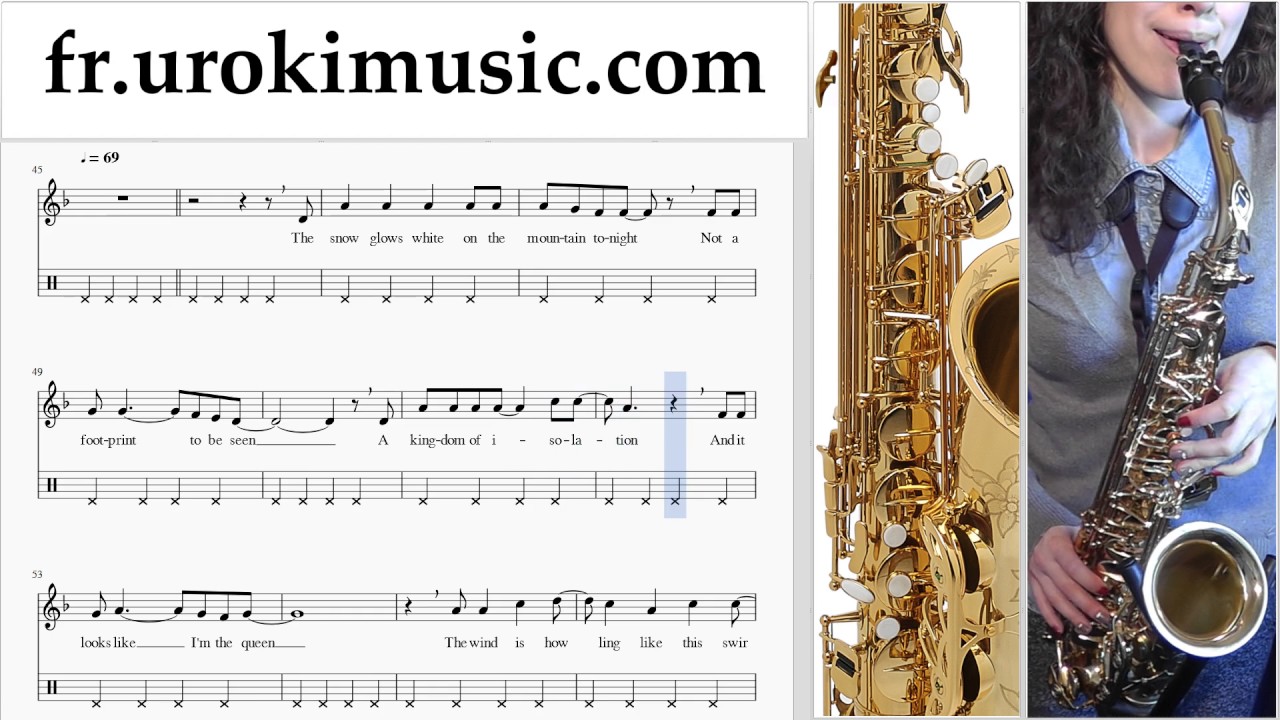 Cours de Saxophone Alto FROZEN Let It Go Tuto Partitions Partie2 um
