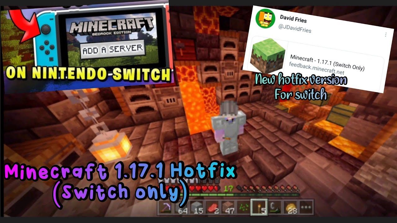 Minecraft Hotfix 1 17 1 Switch Only Big Fixes Error Fixed Etc Youtube