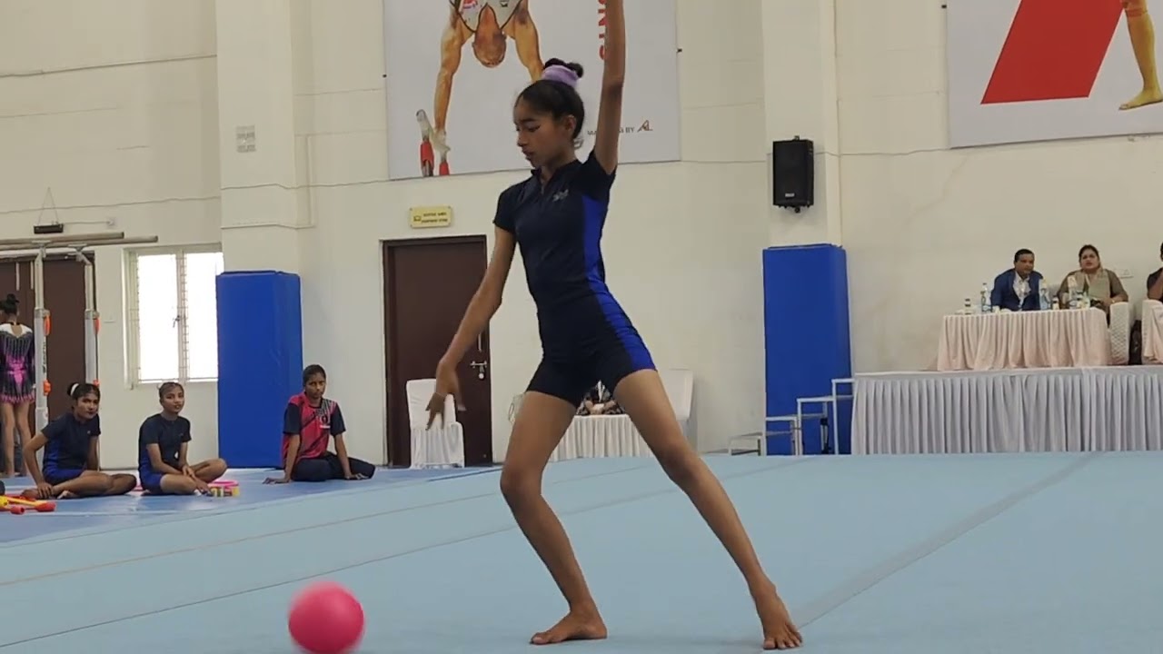RHYTHMIC GYMNASTICS | G. Sanajana | U-19 Ball Performance | EMRS Gandhari | National Sports Meet