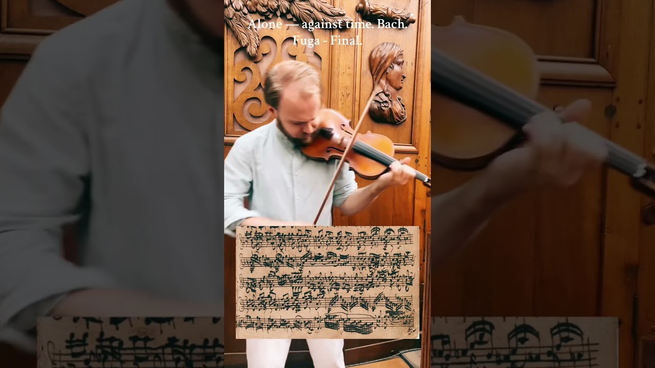 Final of Fuga G moll for solo violin. 