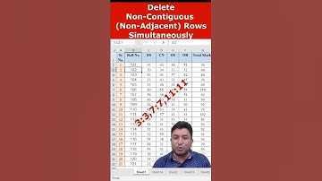 How to delete Non-adjacent rows simultaneously without using mouse.#Shorts
