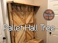 Hall Tree Built From Reclaimed Pallet Lumber!