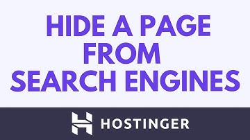 Hoe u een pagina verbergt voor zoekmachines in de Hostinger Website Builder | Zelfstudie SEO-inst...