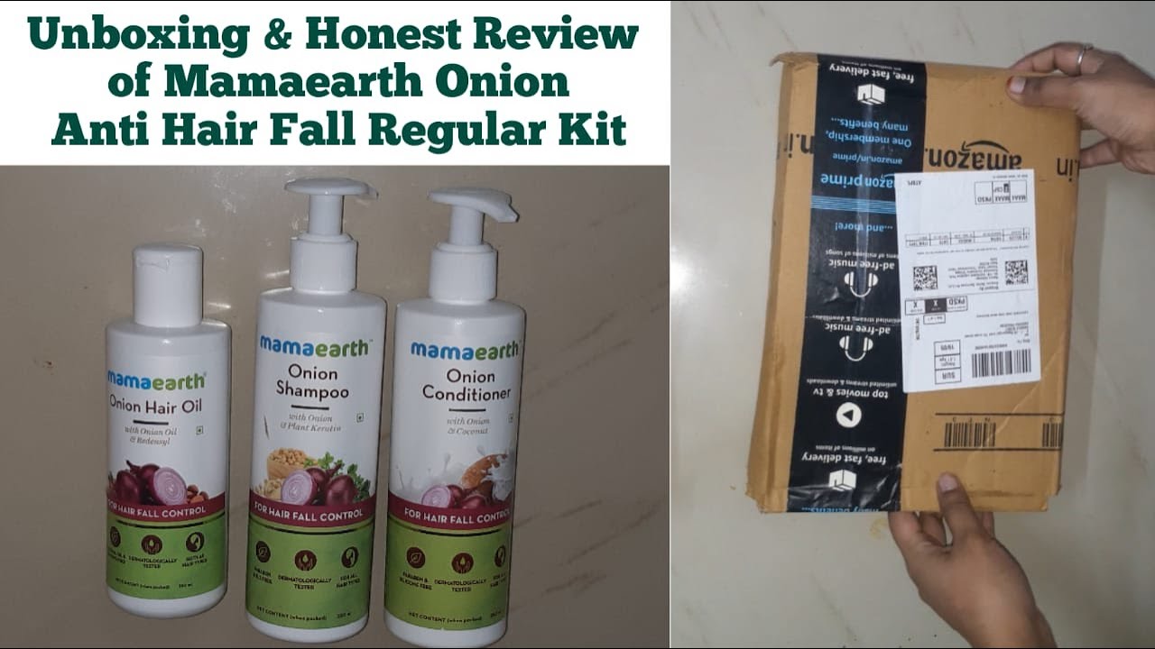 Unboxing Mamaearth Onion Anti Hair fall Regular Kit And Its review |  Mamaearth Product Non sponsored - YouTube