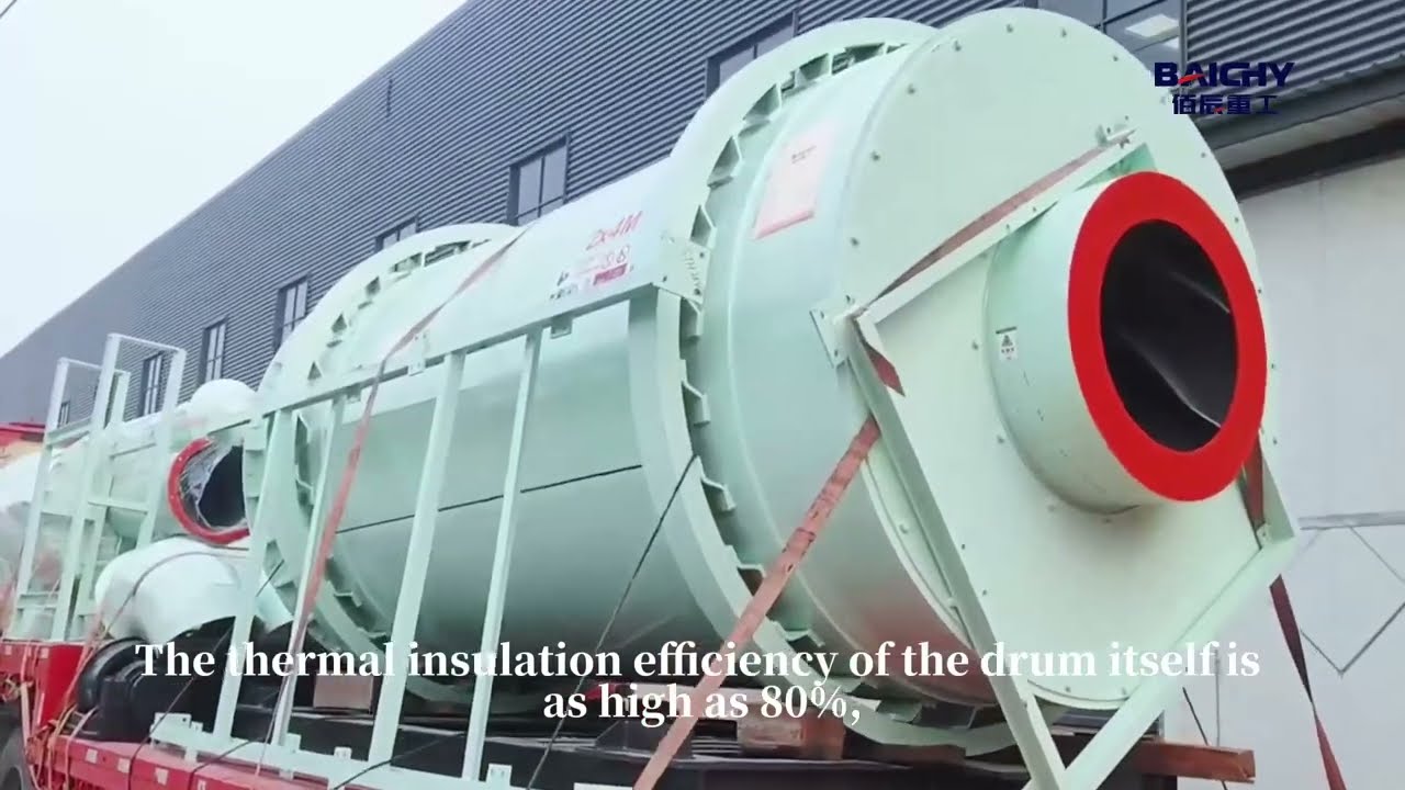 Sand dryer 2 x 4 m three drum dryer shipping to Malaysia