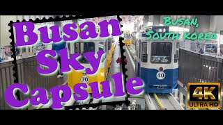 🇰🇷  Busan, South Korea - Sky Capsule, Haeundae Blueline Park - 4K Relaxing Ride