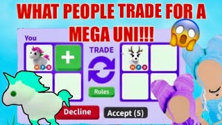 What people trade for a MEGA NEON UNICORN in ADOPT ME!