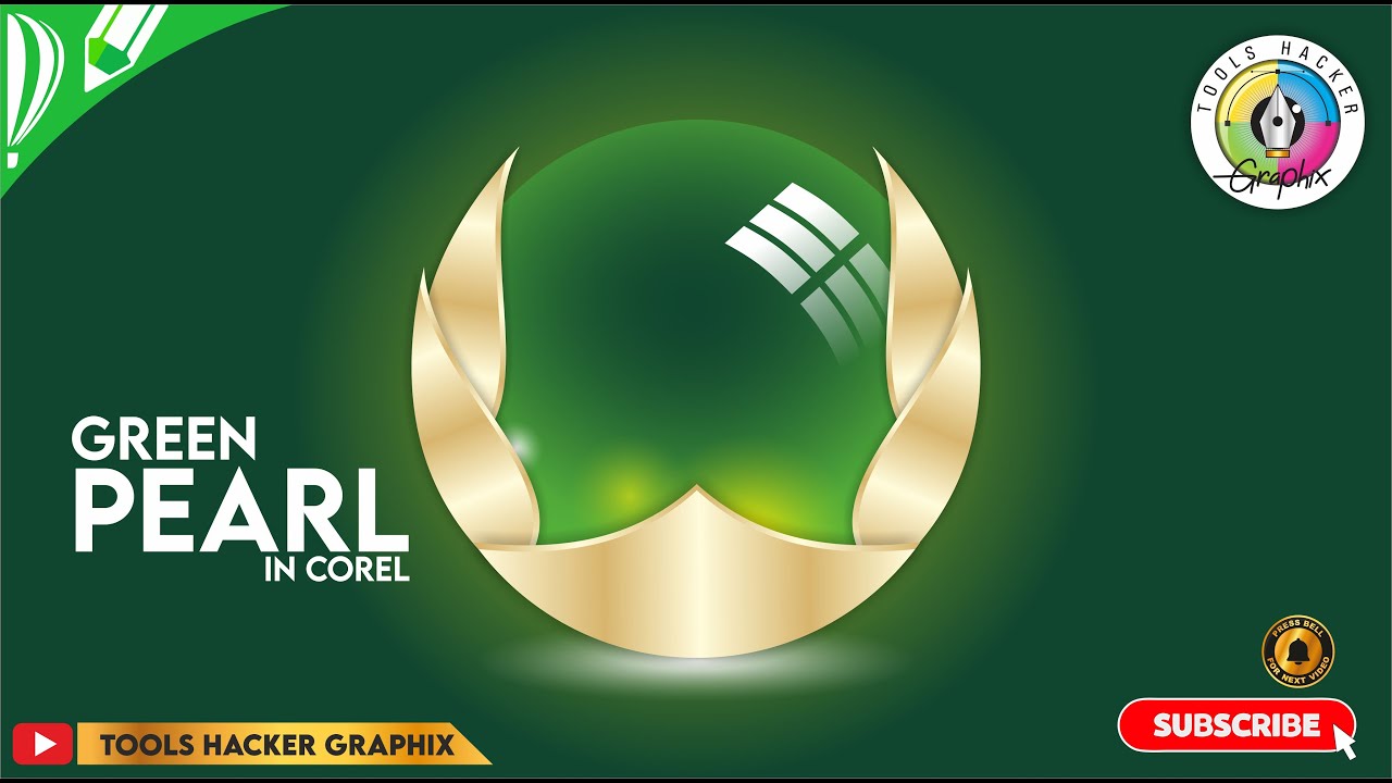 Green Pearl in Corel Draw | Tools Hacker Graphix