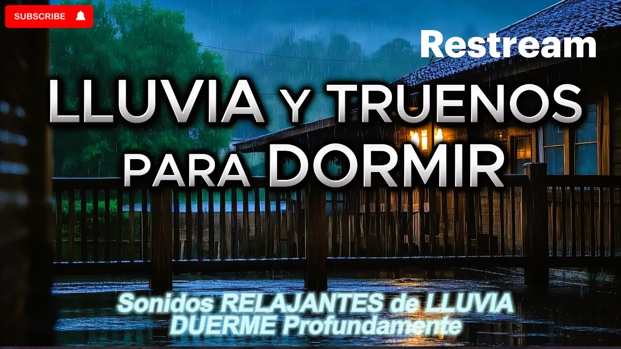 🌧️LLUVIA Relajante para DORMIR en minutos😴 Sonido de LLUVIA y TRUENOS 🌧 ...