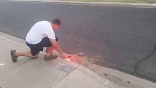 Life Hack: Use a Road Flare to Light Sparklers and Fireworks Lifehack