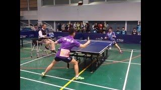 20160327全大運北區桌球資格男子團體賽 陽明林昊瀛vs台大鄧傑方 3/4