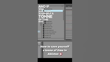 Save yourself a tonne of time by doing this ⏰ #ableton #abletonlive #abletonlive11 #musicproducer