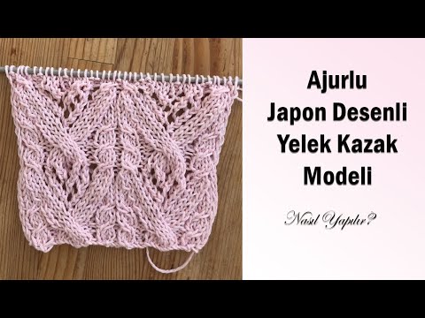 Ajurlu At Kuyruğu Japon Merserize Örgü Modeli Nasıl Yapılır? / Kinitting Pattern for Ladies Sweater