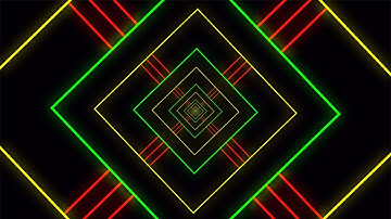 Motion Background ǁ Abstract, neon, color endless colorful rotating square tunnel ǁ Loop animation