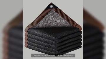 Black Shade Cloth Sunblock Mesh Cover Taped Edge With Grommets, Sun Net For Pergola, Plants Greenhou