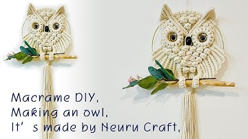 Macrame DIY Making an owl 마크라메 DIY 부엉이 만들기