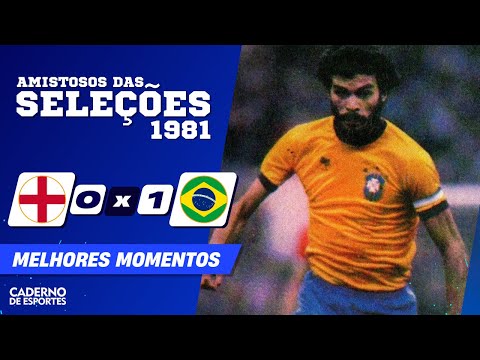 INGLATERRA 0 X 1 BRASIL - AMISTOSO 1981 - MELHORES MOMENTOS