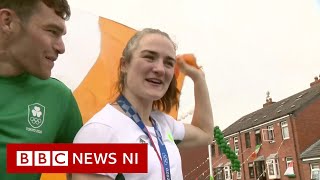 Olympic champion Kellie Harrington welcomed home on open-top bus