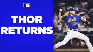 THOR RETURNS! Noah Syndergaard breezes through 1-2-3 inning in first appearance in nearly two years!