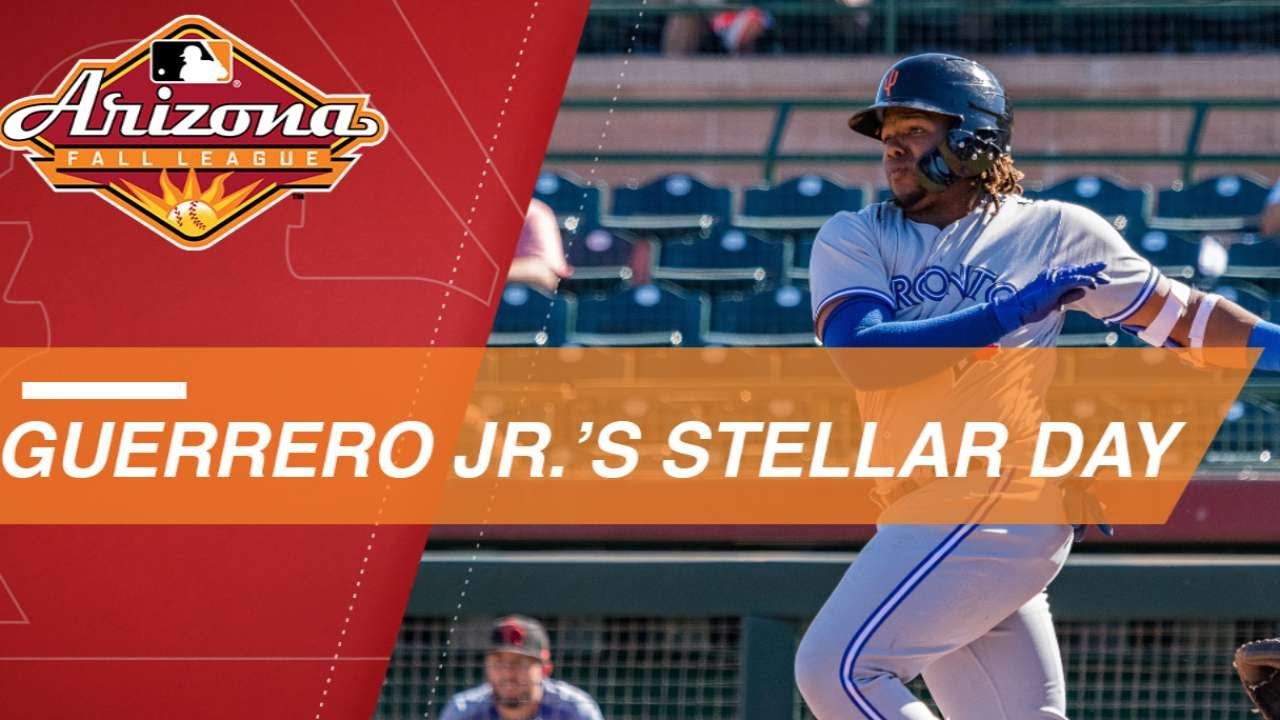 Guerrero Jr. ropes 2 hits, impresses at third base - YouTube